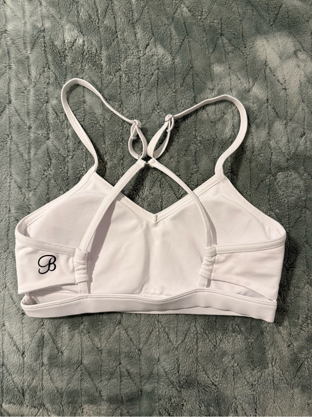 LIKE NEW! Bombshell Sportswear White Pumped Sports Bra Size Medium - Picture 4 of 7